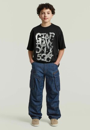 G-STAR, BOYS ROVIC LOOSE JEANS - Jean boyfriend - dark