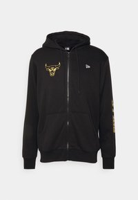 NBA CHICAGO BULLS TEAM SCRIPT HOODY - Sudadera con cremallera - black/gold-coloured