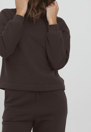 Felpa con cappuccio - brown