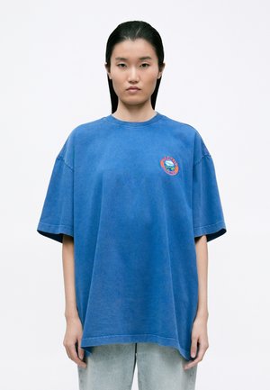 REYA OVERSIZED  - Tričko s potlačou - blue