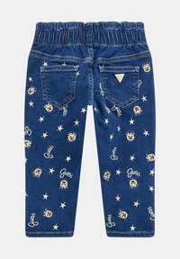 Guess STICKEREI - Slimfit džínsy - blau