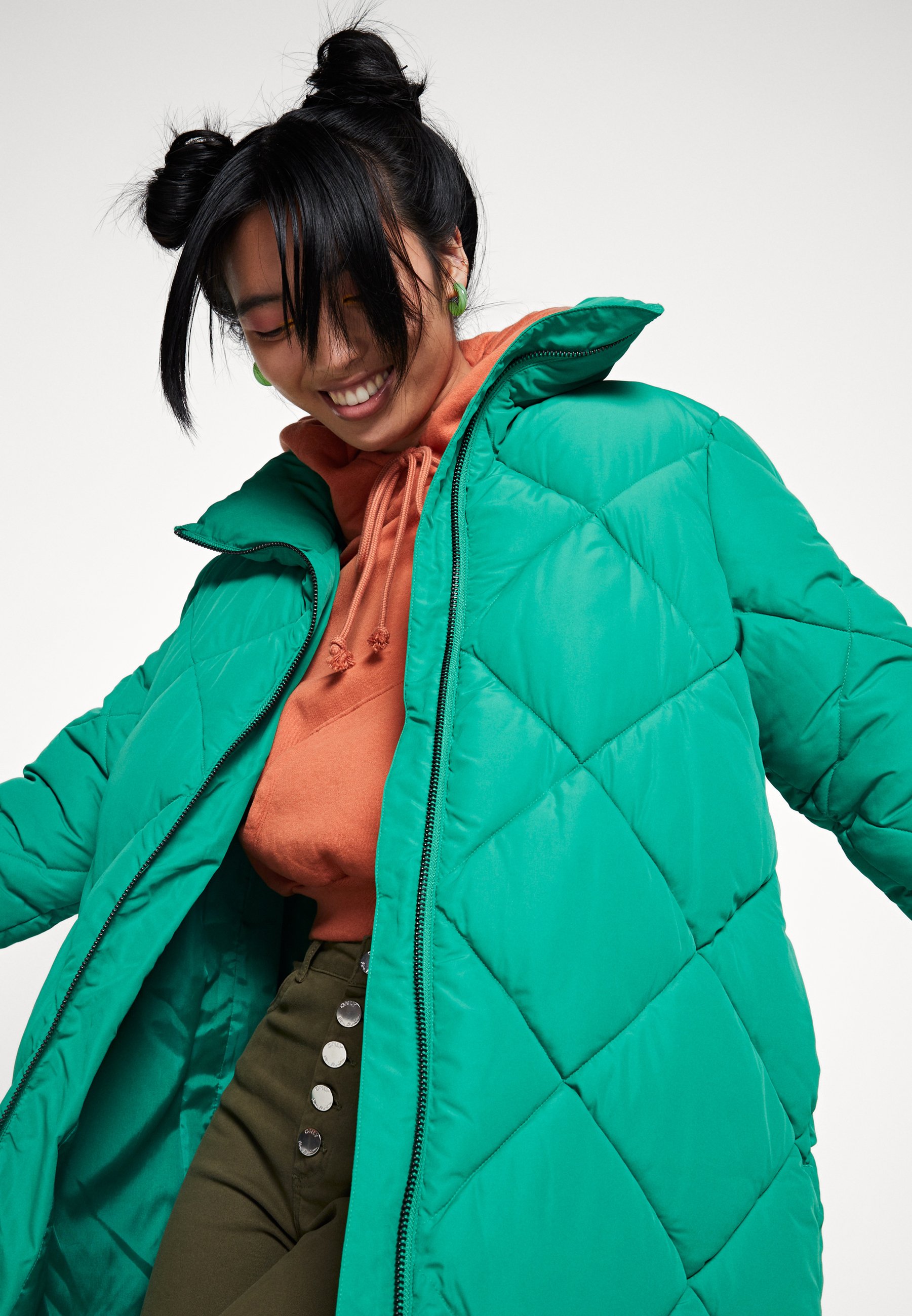 Monki Winter coat - green medium 