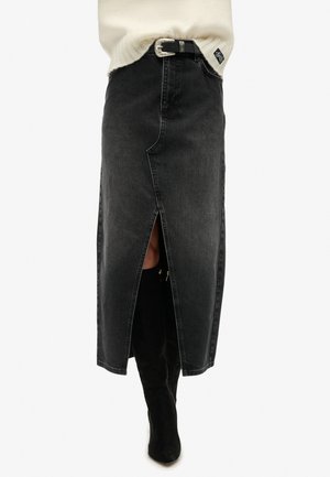 Superdry & Co SPLIT - Jupe trapèze - kericho black