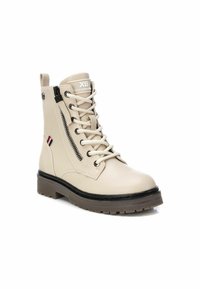 XTI Botines con cordones - beige