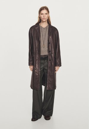 LONG - Klassischer Mantel - dark brown