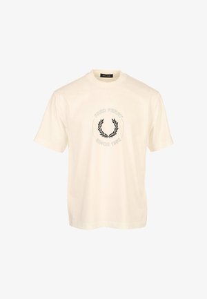 Fred Perry, CIRCLE GRAPHIC T-SHIRT - T-shirt con stampa - snow white