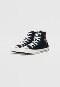 Converse CHUCK TAYLOR ALL STAR - Höga sneakers - black/soft red/green