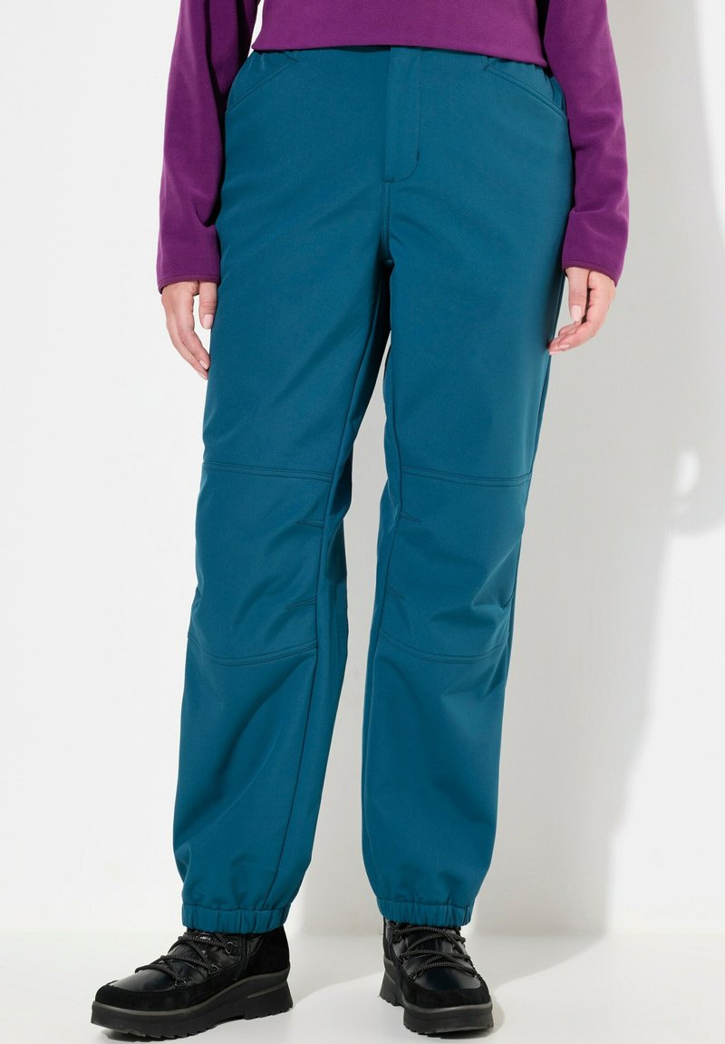 Ulla Popken - TRIPLE FUNCTION LINED - Housut - dark petrol, Suurenna