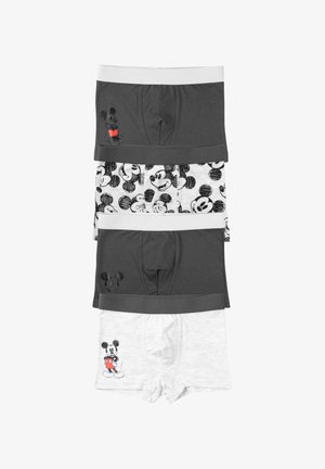 Set di tre paia di boyshorts: neri, bianchi con stampa di Topolino e grigi. Tessuto morbido con cinture a contrasto. Presenta grafiche giocose.