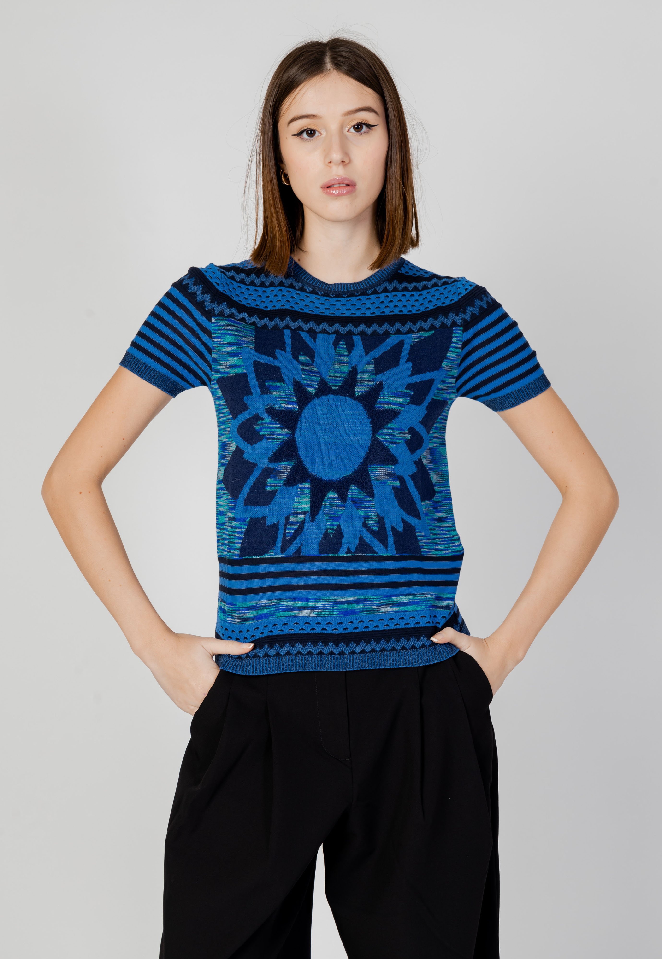 T-shirt Desigual Mar De Plata - Tailles S Et M Disponibles - Multicolore - Neuf Avec étiquettes