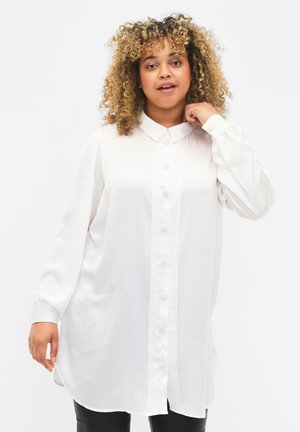 WITH PEARL BUTTONS - Camicia - bright white