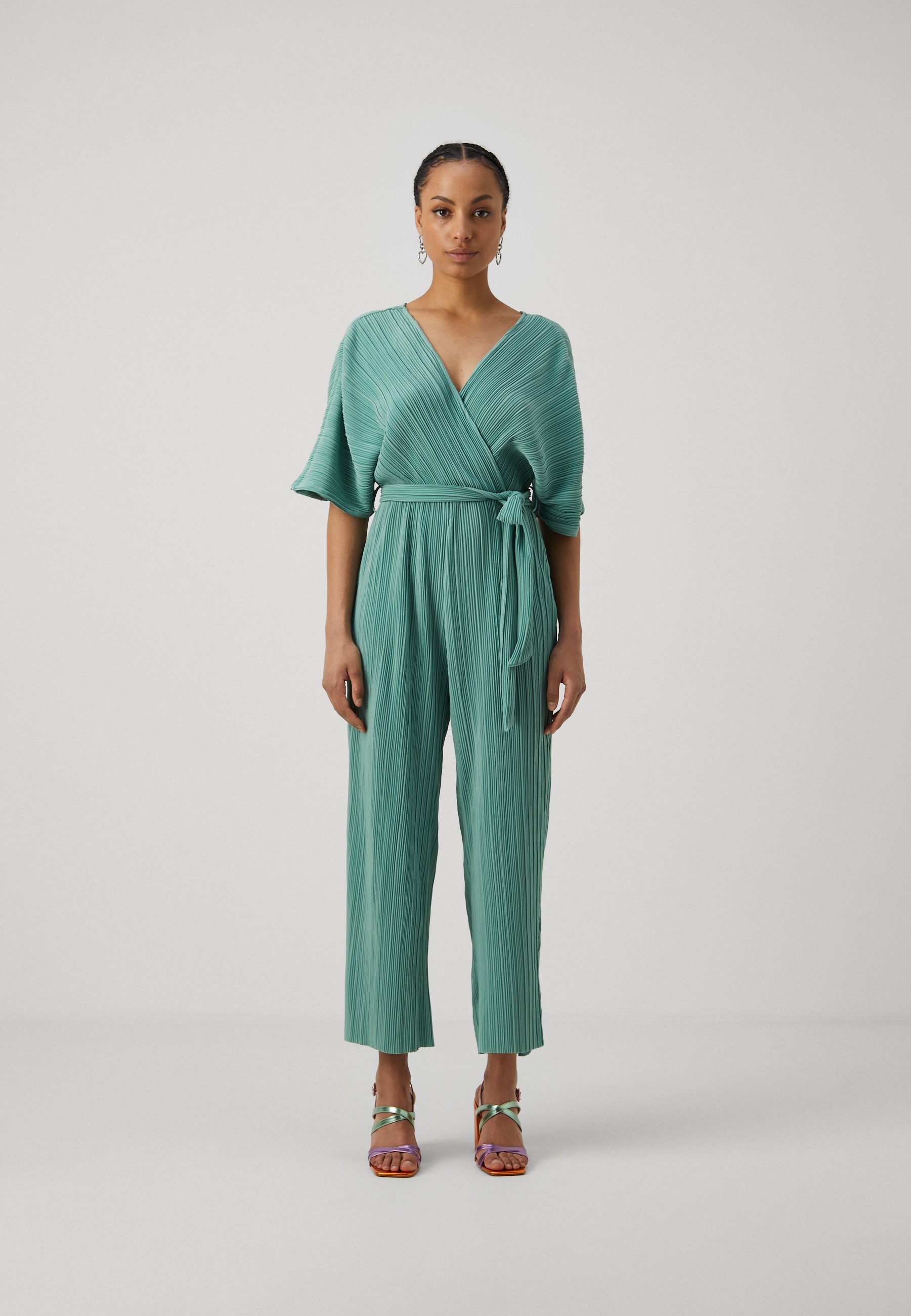 YAS Yasolinda SS Enkel Jumpsuit - Elegante Plissé Overall Met Ceintuur Voor Dames