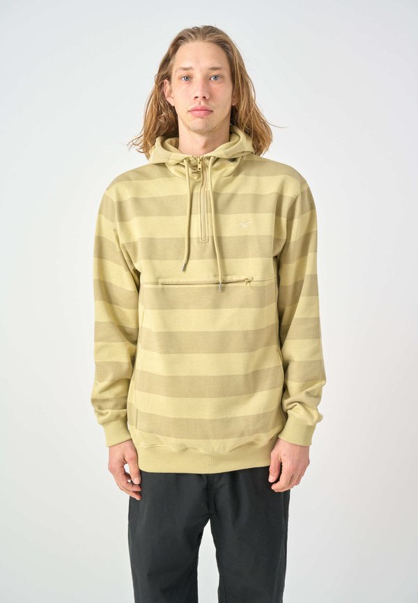 STRIPE - Kapuzenpullover - heather olive gray
