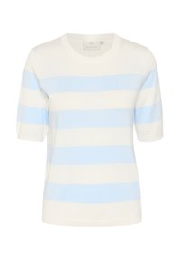 LIZZA STRIPED - Printtipaita - chalk light blue wide stripe