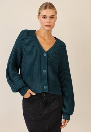 Strickjacke - dunkelgrün