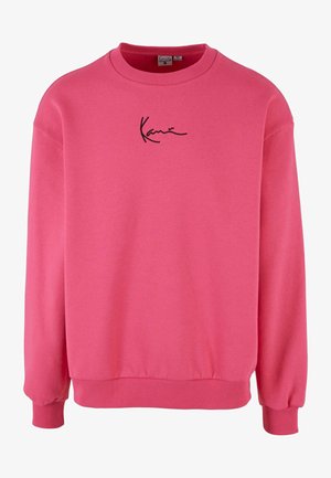 Rožinė ilgomis rankovėmis, su apvalia iškirpte ir gumuotais rankogaliais bei apatine dalimi. Krūtinėje yra juodas išsiuvinėtas parašas.