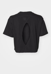 Champion C-TECH CREWNECK CROP - Apdrukāts T-krekls - black