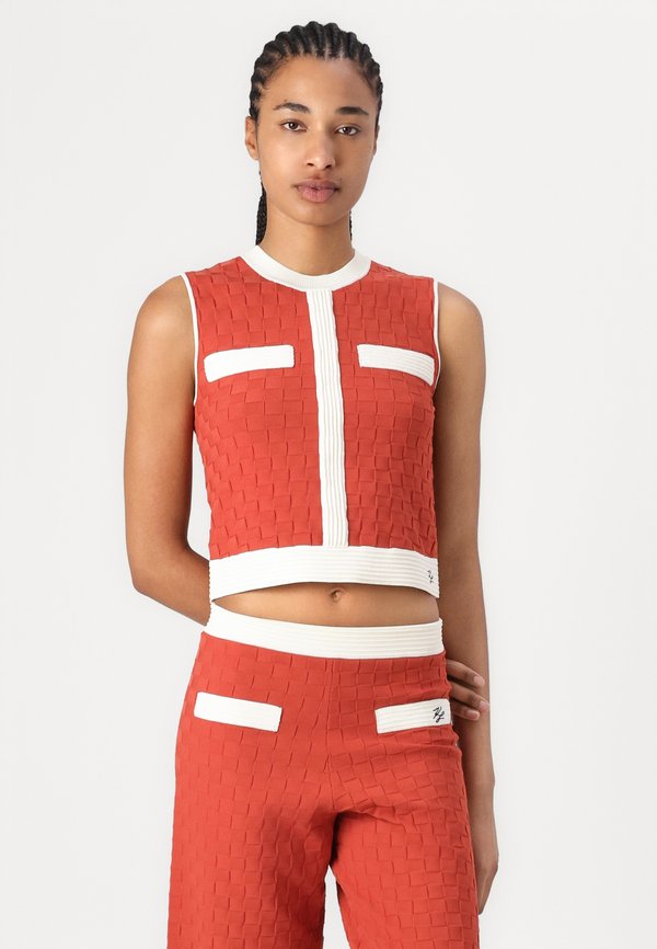 CONTRAST PANTS - Trousers - cinnabar4