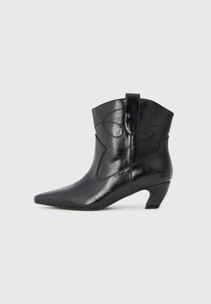 Bianco, Bottines de cowboy / motard - black