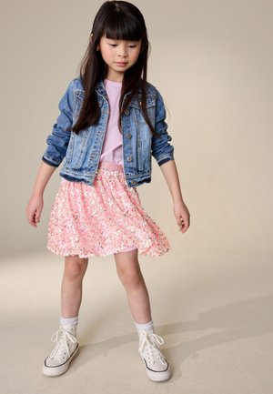 Next REGULAR FIT SEQUIN - Falda acampanada - coral pink