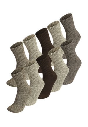10 PAAR EXTREM STABILE ARBEITS SPORT - Socken - braun sortiert