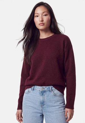 Pieces PCSALLY LS O-NECK KNIT NOOS BC - Pullover - winetasting