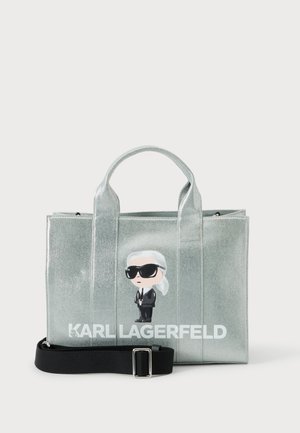 KARL LAGERFELD, IKON KARL MET SQUARE - Τσάντα χειρός - silver-coloured