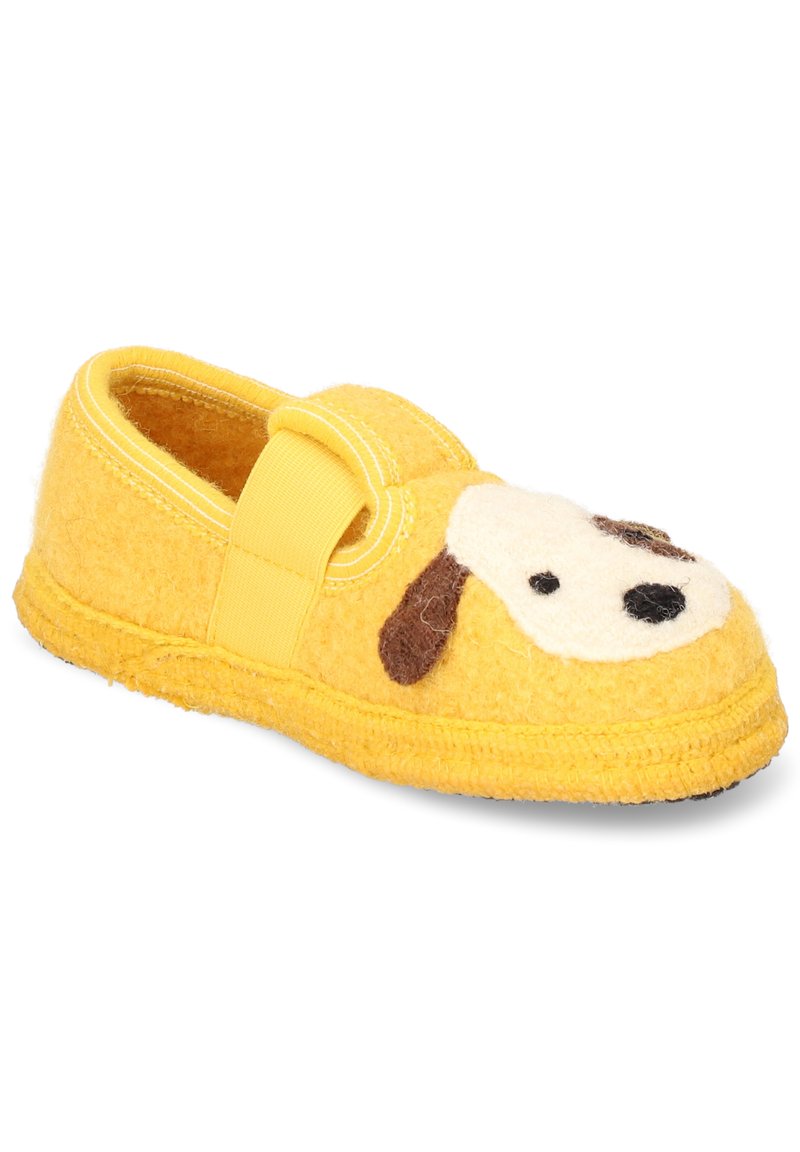 Kinder Klettschuhe | Haflinger PETS SONNE Slipper gelb - CE68081 Kinder Klettschuhe | Haflinger PETS SONNE Slipper gelb - CE68081