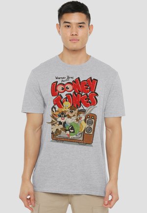 Cotton Soul, LOONEY TUNES SATURDAY MORNINGS - T-Shirt print - mottled light grey