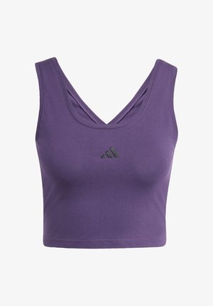adidas Sportswear ESSENTIALS SMALL LOGO LIFESTYLE - Top - aurora plum/black