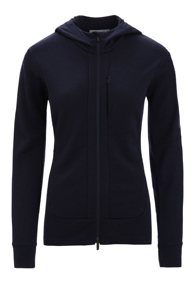 icebreaker MERINO QUANTUM III ZIP HOODIE - Zip-up sweatshirt - DARK BLUE
