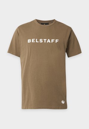 Belstaff, LOGO - Tričko s potlačou - khaki green