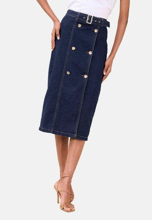 REGULAR FIT - TAILORED BUTTON - Gonna a tubino - rinse wash