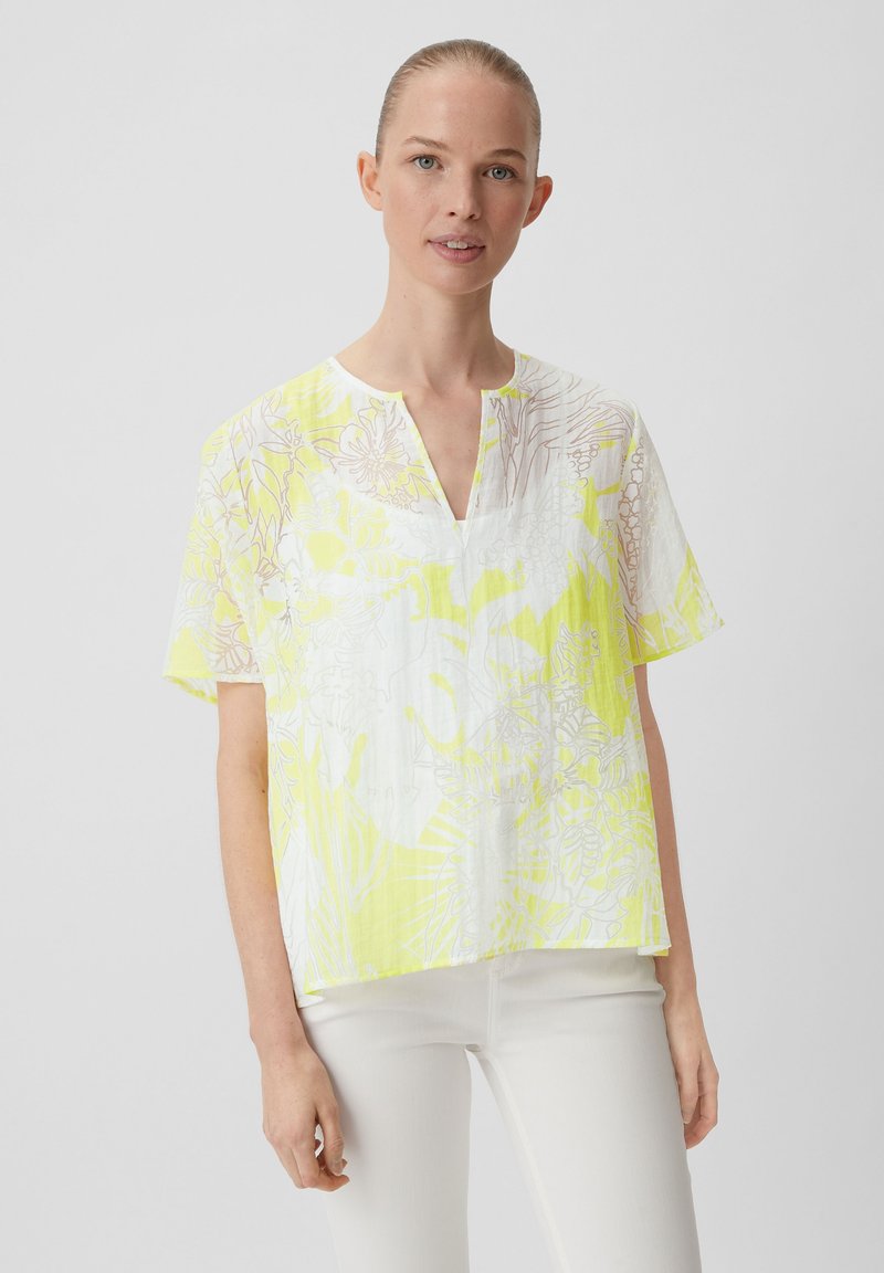 comma casual identity Blouse - helles zitrone
