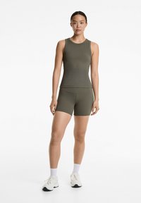 OYSHO RIB HALTER - Top - khaki