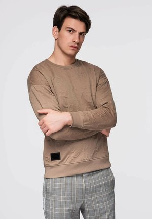 WITH EMBOSSED LETTERS  - Sweatshirt - beige