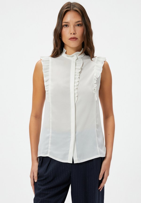 SLEEVELESS RUFFLE - Hemdbluse