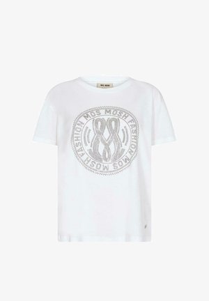 LEAH HOLI O-SS TEE - Print T-shirt - white