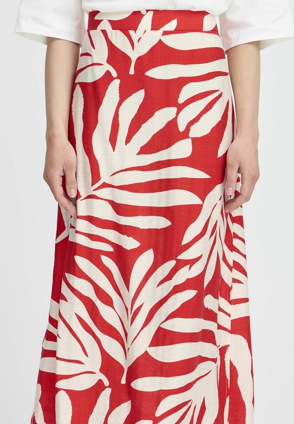 A-line skirt - flame scarrlet mix3