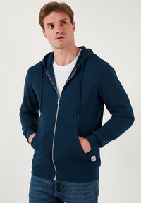 REGULAR FIT - Sweater met rits - indigo
