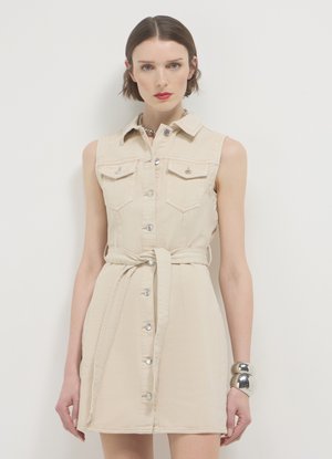SMANICATO IN - Denim dress - beige
