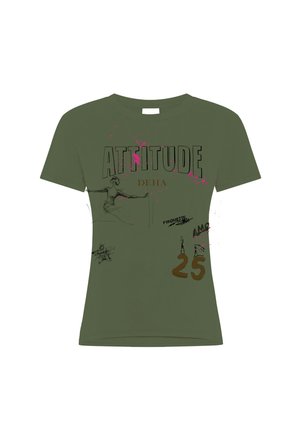 Deha, PRINTED COTTON JERSEY SHORT-SLEEVE T-SHIRT - T-SHIRT - T-shirts print - green
