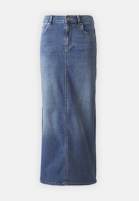 ONLWALO SLIT SKIRT - Farmerszoknya - medium blue