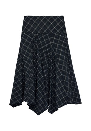Koton, PLAID MIDI  - A-lijn rok - dark blue