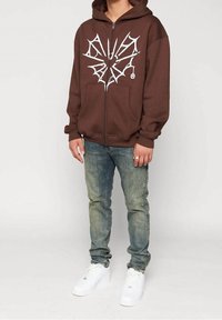 Multiply Apparel Sudadera con cremallera - dark brown