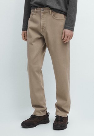 Straight leg jeans - sand
