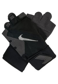 Nike Performance PREMIUM FITNESS GLOVE - Fingerless gloves - black/volt/white