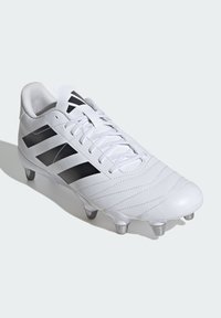 adidas Performance KAKARI SOFT GROUND - Firm-ground football boots - cloud white   core black   silver metallic