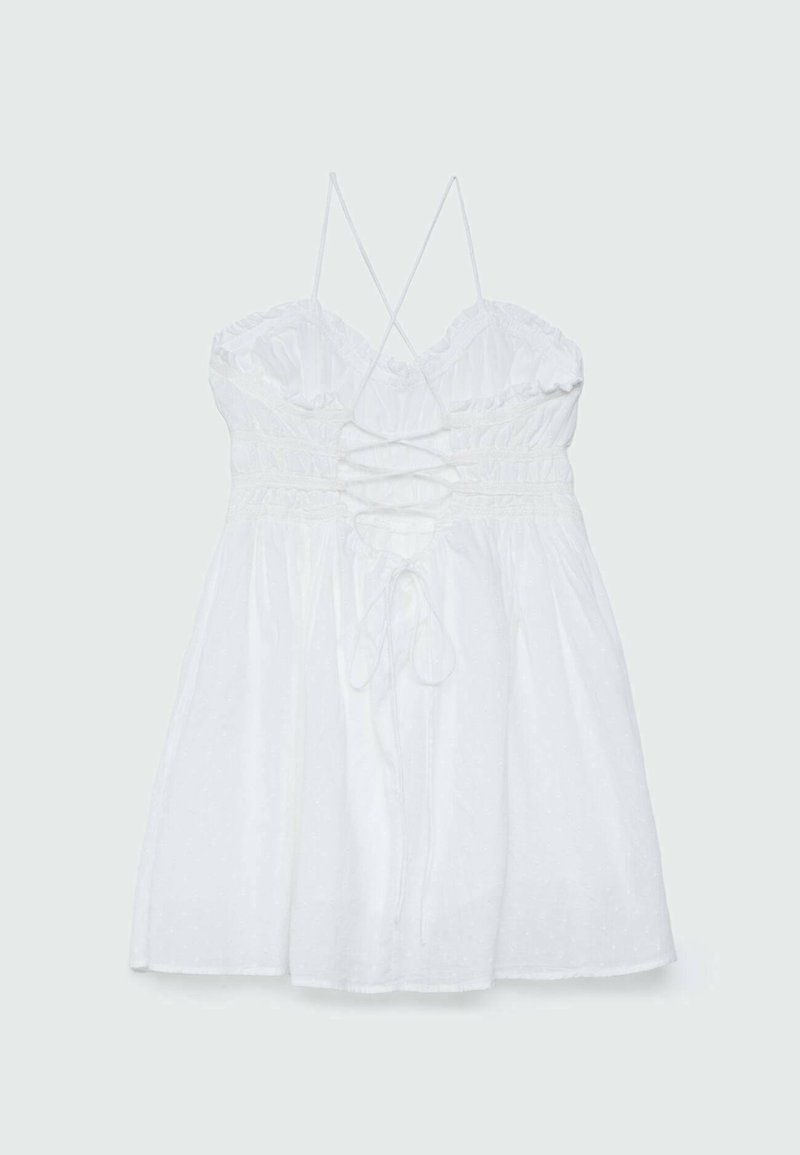 Damen Freizeitkleider | Stradivarius BESTICKTES TRÄGER Freizeitkleid white/weiß - HJ83865 Damen Freizeitkleider | Stradivarius BESTICKTES TRÄGER Freizeitkleid white/weiß - HJ83865