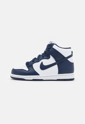 DUNK UNISEX - Sneakers alte - white/midnight navy/total orange